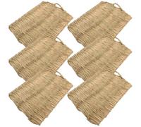 Abaodam 6 Esteras de Hierba Tejidas para Gallinero sin Olor Superficie Acolchonada Ideales para Criar Gallinas y Gatos