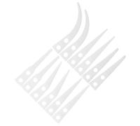 Abaodam 6 Pares de Cabezales de Pinzas de Cerámica Blancas Resistentes al Calor, Puntas Rectas y Curvas Aisladas No Conductoras para Soldadura, Electrónica y Reparación DIY