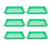 Abaodam 6 Piezas Bandeja de Vivero para Siembra, Plástico, Multiagujero | Drenaje y Ventilación, Diseño de Rejilla Borde Reforzado, para Huerto Doméstico y Semilleros