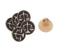 Abaodam 6 Piezas Broches de Metal con Balanza de Justicia para Abogados Alfileres de Solapa para Trajes Formales Accesorios para Jueces y Estudiantes de Derecho Diseño Elegante y Simbólico