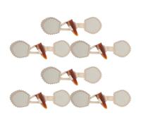 Abaodam 6 Piezas Cierres de Palanca para Abrigos Correas de Cuero, 6 Unidades, Botones de Cuerno de Resina para Coser Ropa de Punto, Accesorios Vintage para Chaquetas y Prendas de