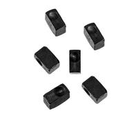 Abaodam 6 Piezas de Bloques de Inserción de Guitarra Eléctrica para Puente Doble, Metal Negro, Repuesto para Reparar Cuerdas