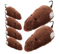 Abaodam 6 Piezas Juguetes Ratoncito Mecánico de Felpa para Gatos Juguetes de Muelles Interactivos para Actividad y Colores Aleatorios Accesorios para Mascotas Color Color Aleatorio