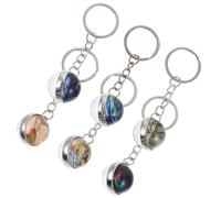 Abaodam 6 Piezas Llavero Globo Terráqueo, Llavero Colgante de Globo Terráqueo de Metal, Colgante Decorativo Transparente, para Llaves, Bolsas y Bolsos, Obsequio de Fiesta y Cumpleaños