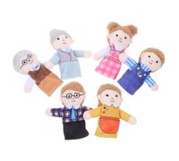 Abaodam 6 Piezas Marionetas de Dedo de Familia de Peluche para Muñecos Suaves para Contar Cuentos de Roles y Educación Preescolar Cómodos para Teatro Casa y Escuela