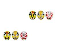 Abaodam 6 Piezas Máscara de Ópera Infantil para Fiesta de Halloween y Baile, Diseño de Ópera de Pekín, Tamaño Adecuado y Fácil de Usar, Material Plástico Decorativo Estilo Aleatorio