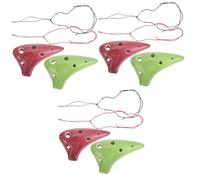 Abaodam 6 Piezas Mini Ocarina Juguetes Musicales Instrumento De Viento Principiante Principiantes Practican Instrumento De Viento Silbato De Ocarina Flauta De Patata Mini Juguete Cerámica