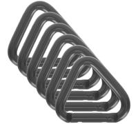 Abaodam 6 Piezas Mosquetones Triángulo de Aluminio para Escalada Hebillas Resistentes y Flexibles para Actividades al Aire Clips Grandes para Mochilas y Llaves Color Negro