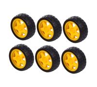 Abaodam 6 Piezas Rueda de Juguete patrullabus playmóvil playmobile Silla Alta direccion Equipo Ruedas Llantas Accesorios de Juguetes para Accesorios para Infantiles Caucho