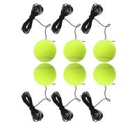 Abaodam 6 Piezas Tenis con Cuerdas De Entrenamiento Balones Ligera con Cuerda para Practicar Tenis Al Aire para Principiantes