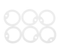 Abaodam 6 Protectores de Silicona para Placa de Identificación de Perro y Gato, Anillos Reductores de Ruido, Diseño Luminoso en Verde Fosforescente, Juego de 6 Unidades para Accesorios