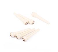 Abaodam 6piezas Clavijas De Cuerda Para Puente De Guitarra De Hueso Con Círculo De Latón y Punto De Color Natural Material Hueso De Buey Clavija De Extremo De Guitarra Para Uso Musical