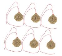 Abaodam 6piezas Colgante Vintage Ba Gua De Feng Shui Doble Cara para Llaveros y Decoración Amuleto De Protección para Hombres y Mujeres Accesorio De Claves De Coche