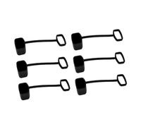 Abaodam 6Piezas Cubiertas de Silicona para Kazoo Prueba de Polvo Flexibles de Silicona Accesorios para Kazoo Color Negro