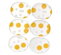 Abaodam 6piezas Silicona Autoadhesiva Almohadilla De Silencio Para Batería Snare Gel Para Controlar Sonido De Batería Puntos Amarillos