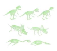 Abaodam 7Piezas Esqueletos de Dinosaurios Brillantes Juguetes Fósiles de PVC para de Realista y Seguro para Cumpleaños