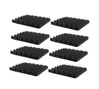 Abaodam 8 Paneles Acústicos Autoadhesivos de Algodón Insonorizante Negro para Paredes Alta Absorción de Sonido para Estudios de Grabación y Espacios Audiovisuales
