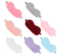 Abaodam 8 piezas Antifaz de Dormir de Peluche Suave y Transpirable Máscara Ojos Cómoda y Bloqueadora de Luz para Mujeres Funda para Dormir Casa Viaje y Descanso