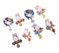 Abaodam 8 piezas Broche de Esmalte con Diseño de Conejo Kawaii de Accesorios Ligeros para Ropa y Mochilas Broches Divertidos para Mujer Regalo para Amantes Conejos