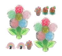 Abaodam 8 Piezas de Clips para Zapatos Infantiles Brillo, Accesorios Decorativos Desmontables para Cordones, Diseño de Helado, Arcoíris y Flores, Colores Amarillo y Verde, Adecuado