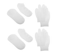 Abaodam 8 Piezas de cuidado del pie de Cubre pies antigrietas calcetín de de máscara secos sebs blanco