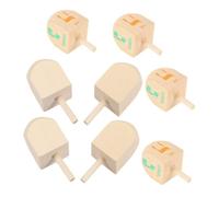 Abaodam 8 Piezas de Dreidels de Madera para Hanukkah, Juguete Giratorio, Decoración de Janucá en Colores Surtidos, Juguetes Antiestrés y Educativos para Desarrollo Cognitivo