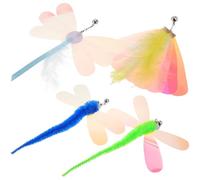 Abaodam 8 Piezas Recambios para Varita de Juguete para Gatos con Cabezas de Libélula y Colorida Accesorios de Repuesto para Juguetes Interactivos para Gatos para Ejercicio y