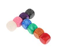 Abaodam 8piezas Dados Acrílicos Perlados para Mesa y Aprendizaje Educativo Accesorios De Manualidades y Proyectos Dados De Puntas Redondeadas