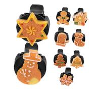 Abaodam 9 Piezas Porta Perfume para Coche Clips de Salidas de Aire Decoración Navideña Clips para Ventilación de Coche Forma de Muñeco de Navidad Accesorios de Invierno