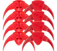Abaodam Abridor de Semillas de Girasol Compacto de Plástico Rojo, Pelador de Pipas de 8 Piezas para Artículos Hogar y Protección