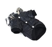 Abaodam Abrigo De Perro S con Polar Capucha Ropa Cálida para Negro para Días Fríos