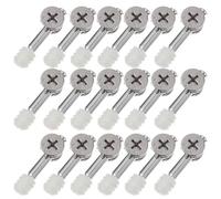 Abaodam Accesorio de Bloqueo de Leva de Aleación de Zinc E Hierro, Cilíndrico 50 Piezas, Leva y Perno Excéntricos, Plata, para Fijación de Muebles y Gabinetes