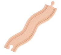 Abaodam Accesorio de Vía de Tren de Madera Serpentina 1 Pieza Pista Educativa para Pieza de Pista de Madera Natural para Juguetes de Tren y Juego Creativo en Casa