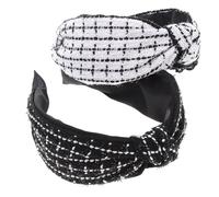 Abaodam Accesorios Cabello Mujer 2 Tocados Antideslizantes de Tela de Textura Agradable para Uso Diario y Maquillaje, Banda Cabello Chic y Sencilla