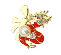 Abaodam Accesorios de Ramillete Broche Forma de Dragón Estilo Chino para Solapas y Festividades Prendedores de Dragón para Mujeres