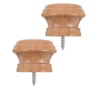 Abaodam Accesorios para Cortinas 2 Tapas de Madera para Barra de Cortina de 1 Pulgada con Tornillos, aptas para Tratamiento de Ventanas en Dormitorio y Oficina