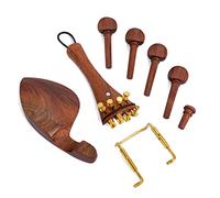 Abaodam Accesorios para Violín de Madera Artesanal Juego de 15 Piezas Cordal y Pasador, de Calidad DIY para Violines de Alta Gama