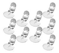 Abaodam Accesorios Seguros y Decorativos Planos de Acero Inoxidable para Zapatos 10 Clips para Manualidades y Elaboración de Adornos de Calzado