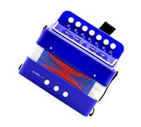 Abaodam Acordeón Portátil para Practicar Juguete Educativo de Acordeón Profesional para Estudiantes Color Azul Instrumento Musical