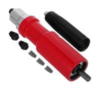 Abaodam Adaptador para Taladro Remachador de Aleación Rojo Estructura de Tres Piezas, Fácil de Llevar y Antideslizante para Uso en Herramientas Eléctricas