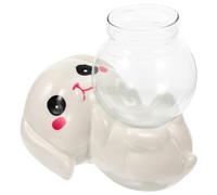 Abaodam Adorable Jarrón De Conejo De Cerámica con Vaso para Decoración De Figura De para Flores y Plantas para Escritorio y Estantes