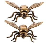 Abaodam Adorno De Abeja De Latón Vintage 1.85X1.25X0.59 Pulgadas Figura Decorativa Pequeña para Oficina Hogar Escritorio Y Decoración Navideña Artesanía