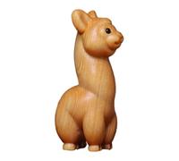 Abaodam Adorno De Alpaca De Madera Creativo Estatua Decorativa De Animales para Escritorio Figurita De Madera Única para y Decoración Infantil