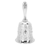 Abaodam Adorno de Campana de Aleación de Zinc Plata para Restaurante y Fiesta Temática, Campanilla Decorativa Delicada y Creativa Multifuncional