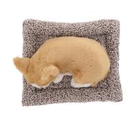 Abaodam Adorno de Coche Perro Peluche Realista Duradero Decoración Tablero para Mujeres Cojín Cachorro Dormido Ambiente Agradable Fácil Instalación