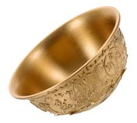Abaodam Adorno de Cuenco de Latón 8 Cm de Diámetro, Tazón Riqueza y Suerte, Decoración para Hogar, Tienda y Salón Ancestral, Cuenco Decorativo Simbólico para Prosperidad Color Aleatorio