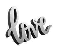 Abaodam Adorno de Escritorio con Letras Espejado Love Decoración de Mesa para Hogar Hotel y