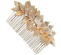 Abaodam Adorno de Hojas Doradas para Boda en Aleación, Accesorio Decorativo Elegante para Cabello de Novia en Festivales y Ceremonias