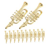 Abaodam Adornos Navideños Mini Instrumentos Musicales 12 Piezas Decoraciones de Saxofón y para Casa de Muñecas Accesorios de Bricolaje y Decoración Navideña