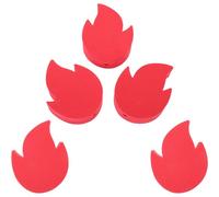 Abaodam Adornos para Antena de Coche 5 Piezas en Forma de Llama Roja, Decoración Exterior Ligera Resistente Intemperie para SUV, Camiones y Motocicletas, Embellecedores